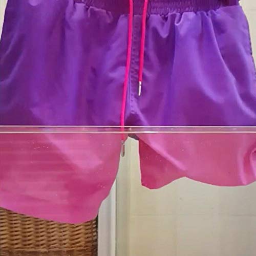 THHT Summer Men - Pantalones de Playa Que cambian de Color Shorts de baño Shorts, decoloración Sensible a la Temperatura Bañador de Playa Pantalones de Playa (Verde Azul, M)