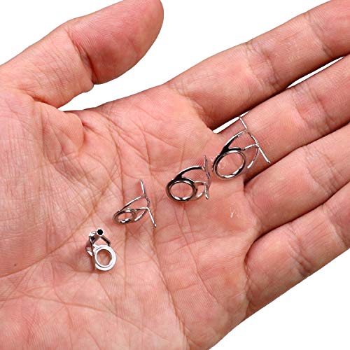 thkfish - Kit de reparación de cañas de pescar de acero para pesca de agua dulce, kit de reconstrucción de cañas de pescar, 40 unidades