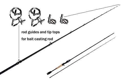 thkfish - Kit de reparación de cañas de pescar de acero para pesca de agua dulce, kit de reconstrucción de cañas de pescar, 40 unidades