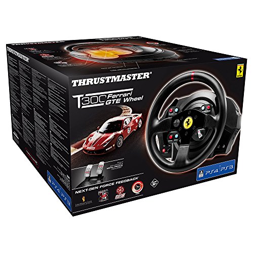 Thrustmaster T300 FERRARI GTE - Volante - PS4 / PS3 / PC - Force Feedback - Replica Ferrari 458 Challenge - Licencia Oficial Ferrari