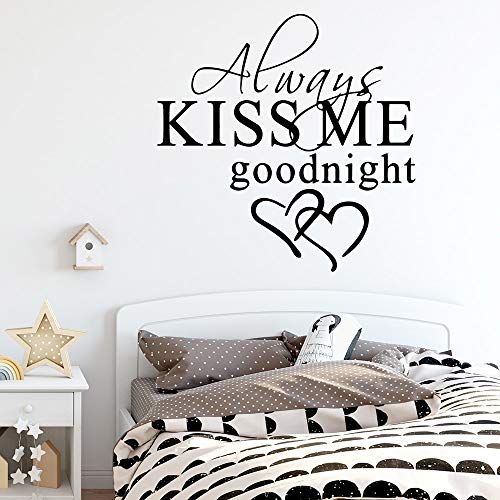 Tianpengyuanshuai Hermoso Tiempo Siempre bésame Buenas Noches Pegatina de Vinilo decoración del hogar decoración de la Pared de la casa 114X64.5cm