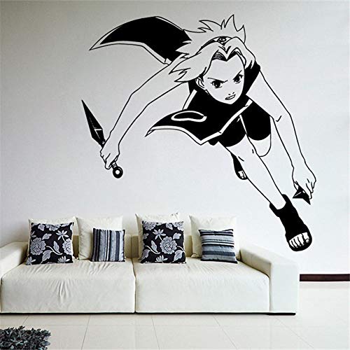 Tianpengyuanshuai Pegatinas de Pared de Vinilo de Dibujos Animados calcomanías Pegatinas de Pared de Dibujos Animados Fire Ninja Kindergarten para habitación de niños 70.8 x 69.6cm