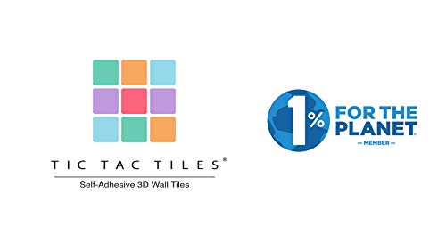 Tic Tac Tiles Pelar y Pegar Pegatinas de Pared Autoadhesivas 3D para Azulejos para Salpicaduras de Cocina y baño en Diseño de Metro [10 Hojas - Mono Blanco]