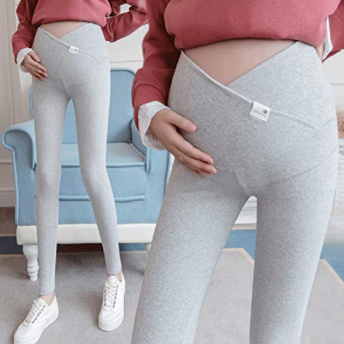 Tienda de Hanks El Otoño Y El Invierno De La Manera Polainas Embarazo De La Madre Pantalones Casuales Ropa De Otoño (Color : Light Grey, Size : XXL)