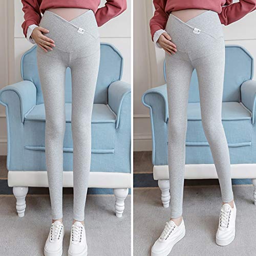 Tienda de Hanks El Otoño Y El Invierno De La Manera Polainas Embarazo De La Madre Pantalones Casuales Ropa De Otoño (Color : Light Grey, Size : XXL)
