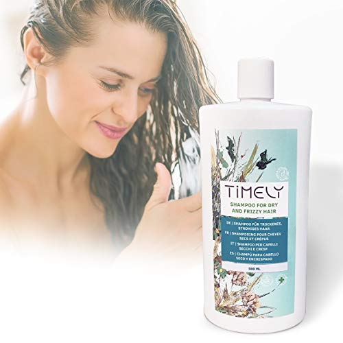 Timely - Champú hidratante para cabellos secos y encrespados, 500 ml