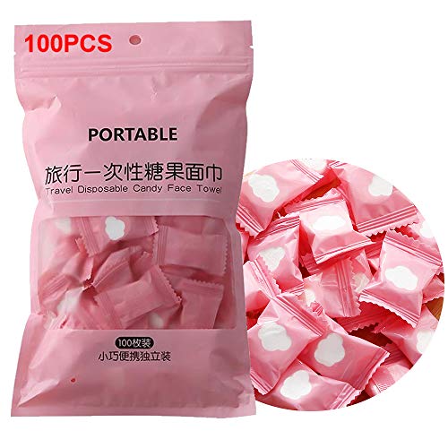 tingz 100PCS Mini Toallas de Cara comprimidas,Franelas de Toallas de Viaje Desechables, adecuadas para Uso Familiar y Viajes al Aire Libre