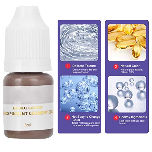Tinta para tatuaje Pigmentos Tatuaje Maquillaje permanente Maquillaje de pigmento para uso profesional Sólo Microblade Ceja, Labio, Eyeliner Micro Pigment - 8ml