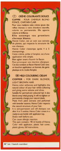 Tinte de henna para el cabello, color rojo intenso, 90 ml, de Henne Color