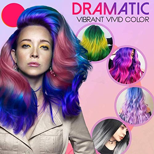 Tinte para el cabello que cambia de color mágico, 4 tintes para el cabello que cambian de color termocrómico diferentes, pintura semipermanente para herramientas de peinado