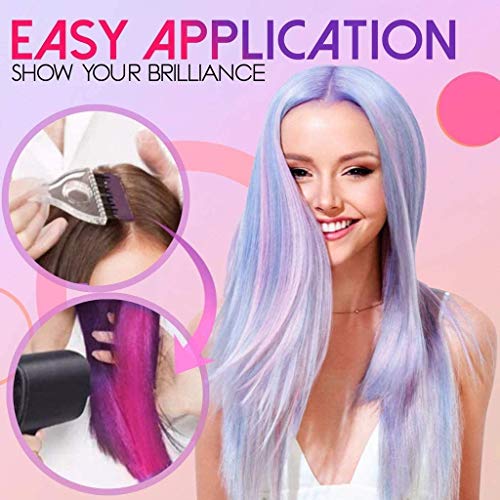 Tinte para el cabello que cambia de color mágico, 4 tintes para el cabello que cambian de color termocrómico diferentes, pintura semipermanente para herramientas de peinado