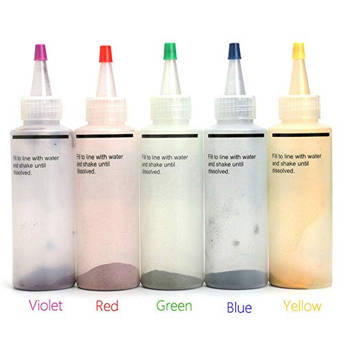 Tinte para ropa, altamente concentrado, fácil de apretar, permanente en un paso, para decorar ropa, colorido, atado, seguro, no tóxico, apto para tela, algodón, rayón y más Tamaño libre 5pcs
