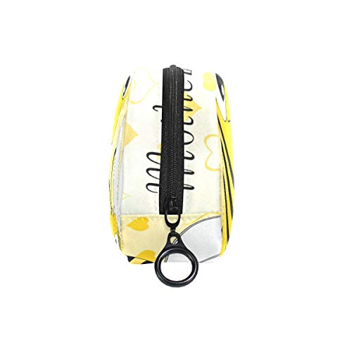 Titulares de la caja de lápiz Bolso de la bolsa de papelería de la pluma de la madre y el niño de la abeja con maquillaje con cremallera para niñas niños