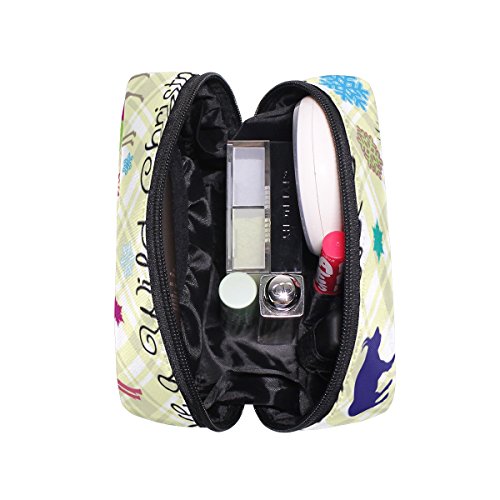 TIZORAX - Bolsa de viaje para cosméticos con diseño de copo de nieve