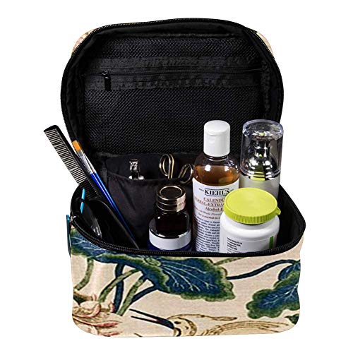 TIZORAX Pájaros y Pato mandarín en Lotus Pond Bolsa de cosméticos Estuche de Viaje de Viaje Caja de Organizador de Maquillaje Grande