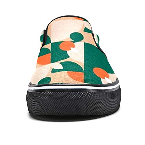 TIZORAX Payaso con nariz roja resbalón en zapatos mocasines para mujer niña moda lona plana barco zapato, color Multicolor, talla 40 EU