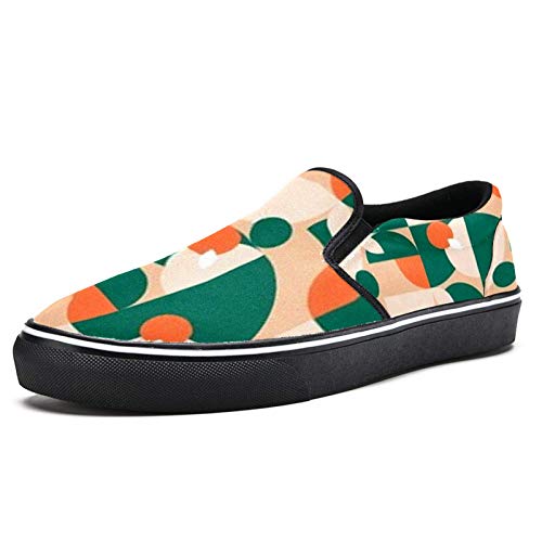 TIZORAX Payaso con nariz roja resbalón en zapatos mocasines para mujer niña moda lona plana barco zapato, color Multicolor, talla 40 EU