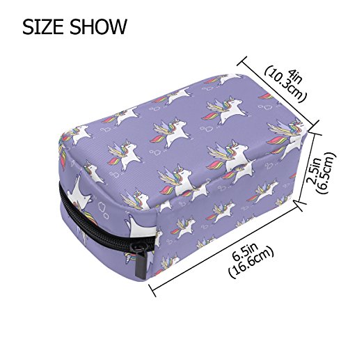 TIZORAX Pegasus Patern Bolsa de Cosmética Bolsa de Embrague Organizador Bolsa de Viaje