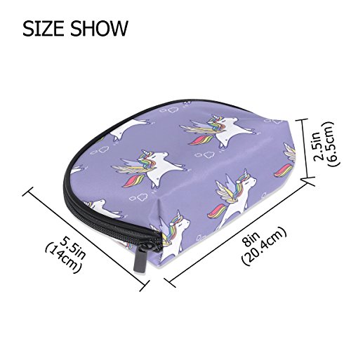 TIZORAX Pegasus Patern Bolsa de Cosméticos Viajes Práctico Organizador Bolsa Bolsa de Maquillaje Bolsa para Mujeres Niñas