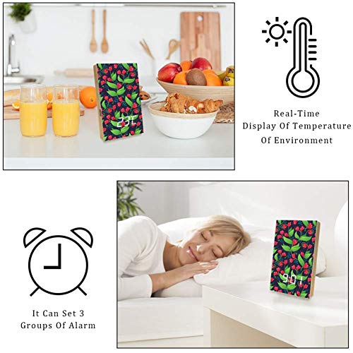 TIZORAX - Reloj despertador digital de la gloria de la mañana, hora, fecha y temperatura para el hogar, oficina, dormitorio, pantalla LED, para niños y adultos