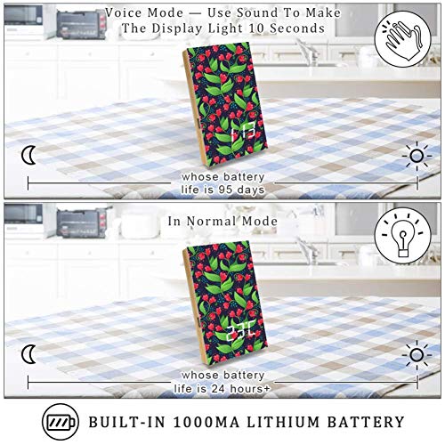 TIZORAX - Reloj despertador digital de la gloria de la mañana, hora, fecha y temperatura para el hogar, oficina, dormitorio, pantalla LED, para niños y adultos