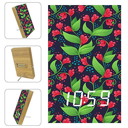 TIZORAX - Reloj despertador digital de la gloria de la mañana, hora, fecha y temperatura para el hogar, oficina, dormitorio, pantalla LED, para niños y adultos