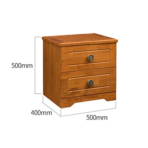 TJLSS Mini mesita de Noche Mesita de Noche de Dormitorio Simple, mesita de Noche de Madera Maciza con diseño de Doble cajón