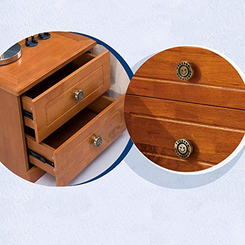 TJLSS Mini mesita de Noche Mesita de Noche de Dormitorio Simple, mesita de Noche de Madera Maciza con diseño de Doble cajón