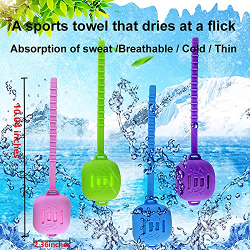 Toalla de Enfriamiento de Viaje Deportivo con Estuche de Transporte,Microfibra Ligero de Secado Rápido Manténgase Fresco,para Escalada Camping Ciclismo Gimnasio Yoga Golf Fútbol Natación(Azul)