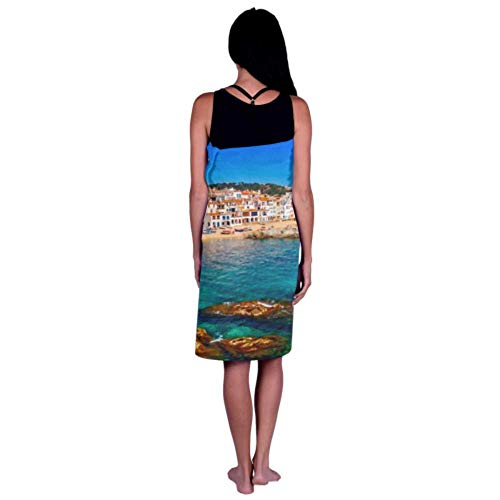 Toalla de microfibra para playa, paisaje marino Calella de Palafrugell Toallas de baño Cataluña Secado rápido Toallas de viaje ligeras Ultra absorbente Toalla de baño de playa Toalla de baño Toallas