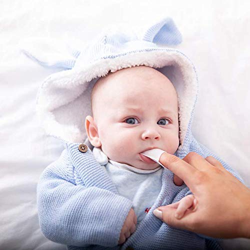 Toallitas de dentición Brush-Baby para bebés | Nacimiento - Primeros dientes | 0 - 16 meses | Toallitas para limpiar la boca, encías y lengua del bebé, con camomila | Pack de 20 toallitas individuales
