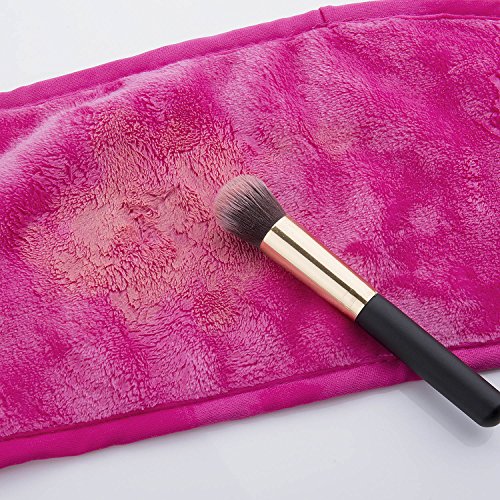 Toallitas para desmaquillaje, Meersee Toalla de Microfibra desmaquillante borrador del paño de limpieza elimina el maquillaje con agua,Pack de 2 (Rosa)