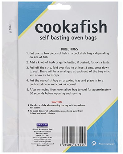 Toastabags "COOKAFISH Horno Bolsas, Transparente, 50 Unidades