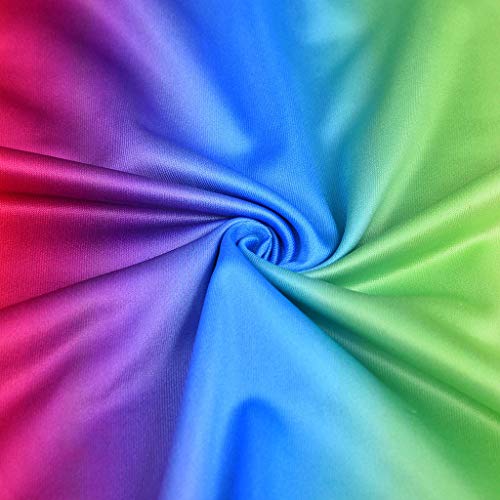 TOFOTL - Vestido largo clásico, sencillo, estampado de arcoíris, con correas en V, sin mangas, boho, fiesta, vacaciones, vestido grande multicolor XL