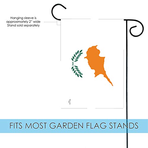 Toland casa jardín Bandera de Chipre 12,5 x 18 Inch nación país Bandera de Jardín