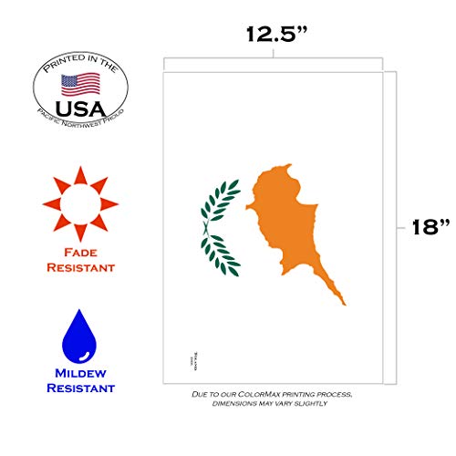 Toland casa jardín Bandera de Chipre 12,5 x 18 Inch nación país Bandera de Jardín