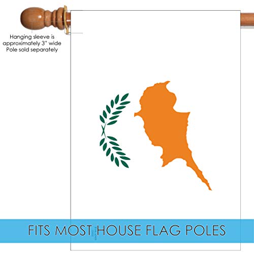 Toland casa jardín bandera de Chipre 28 x 40 inch nación país casa bandera