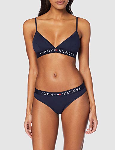 Tommy Hilfiger Briefs B Braguitas con Cintura Elástica y Logo, Azul (Navy Blazer), S para Mujer
