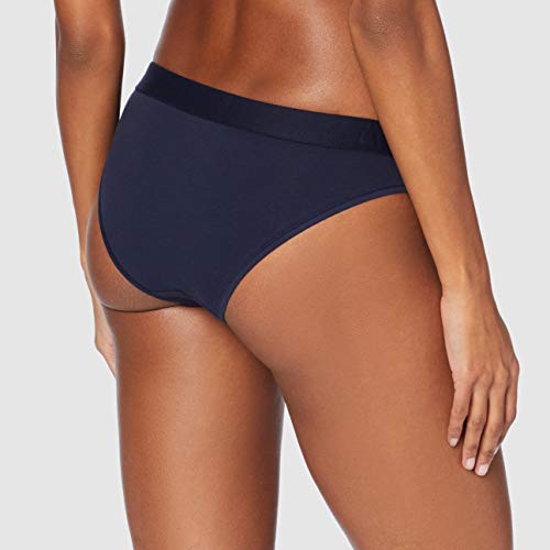 Tommy Hilfiger Briefs B Braguitas con Cintura Elástica y Logo, Azul (Navy Blazer), S para Mujer