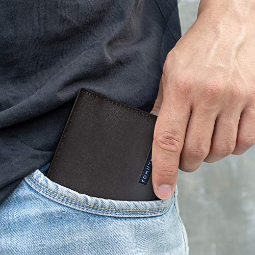 Tommy Hilfiger Cambridge Passcase cartera con tarjetero extraíble de cuero - Marrón - talla única