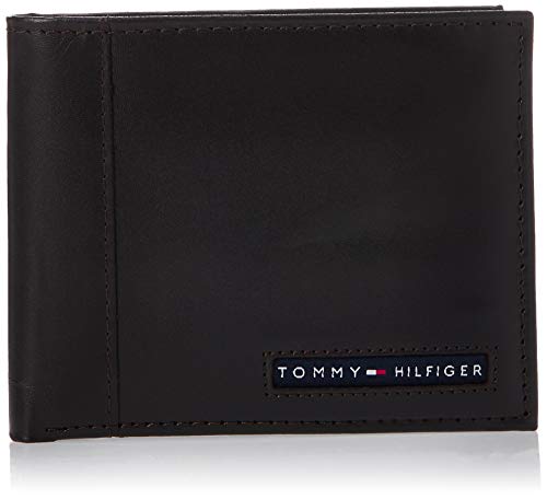 Tommy Hilfiger Cambridge Passcase cartera con tarjetero extraíble de cuero - Marrón - talla única