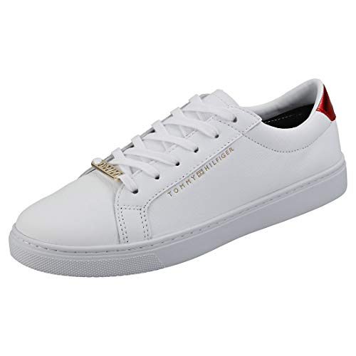 Tommy Hilfiger Essential Sneaker, Zapatillas para Mujer, Blanco (RWB 020), 39 EU