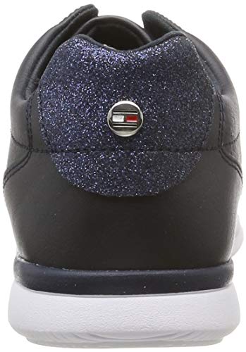 Tommy Hilfiger Glitter Detail Light Sneaker, Zapatillas para Mujer, Azul (Midnight 403), 38 EU