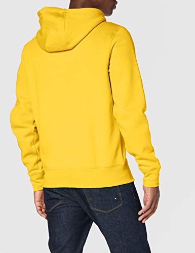 Tommy Hilfiger H Sudadera con Capucha, Cordón, Logo y Bolsillo Canguro, Yellow, XXXL Hombre