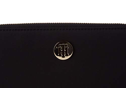 Tommy Hilfiger Poppy LRG ZA, Productos de cuero pequeños para Mujer, Negro, One Size