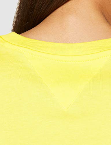 Tommy Hilfiger Tjw Colored Linear Logo tee Camiseta, Amarillo (Frozen Lemon Zio), 42 (Talla del Fabricante: X-Large) para Mujer