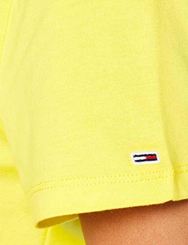 Tommy Hilfiger Tjw Colored Linear Logo tee Camiseta, Amarillo (Frozen Lemon Zio), 42 (Talla del Fabricante: X-Large) para Mujer