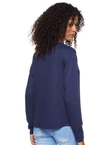 Tommy Hilfiger Tjw Crepe Solid Longsleeve Ropa Deportiva de Punto, Azul (Blue Cbk), 32 (Talla del Fabricante: XX-Small) para Mujer