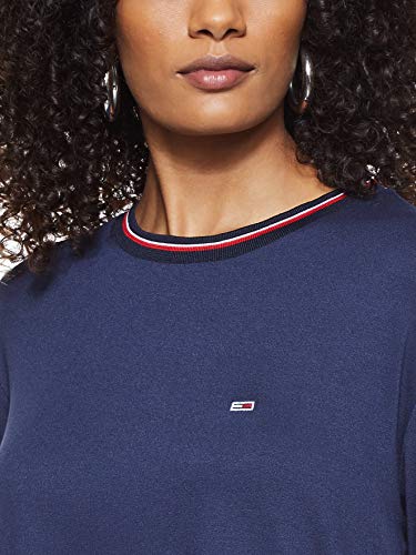 Tommy Hilfiger Tjw Crepe Solid Longsleeve Ropa Deportiva de Punto, Azul (Blue Cbk), 32 (Talla del Fabricante: XX-Small) para Mujer