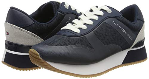 Tommy Hilfiger Tommy Jacquard City Sneaker, Zapatillas para Mujer, Azul (Midnight 403), 40 EU